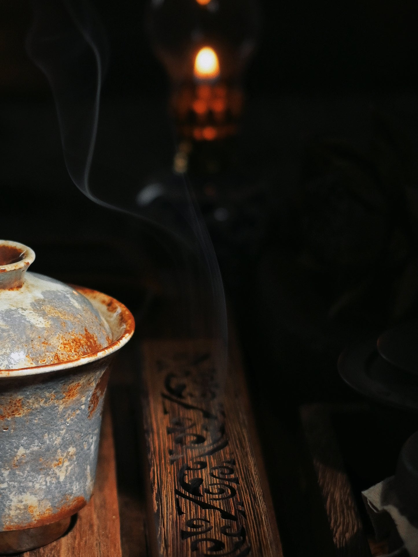 Hollow Carved Wenge Wood Incense Sticks Burner