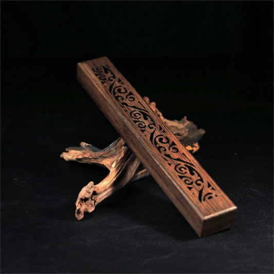 Hollow Carved Wenge Wood Incense Sticks Burner