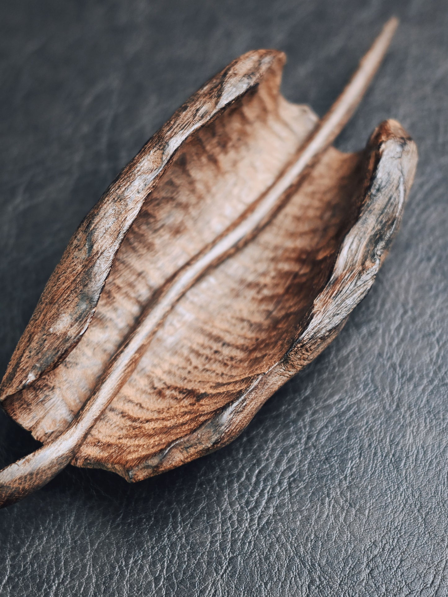 Hand-Carved Wabi-Sabi Irregular Wooden Tea Scoop