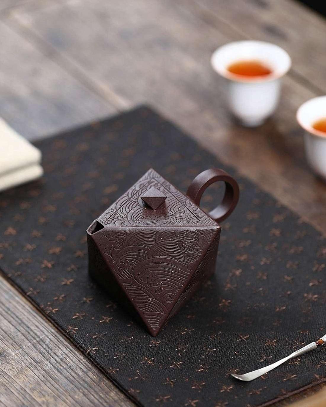 Yixing Purple Clay "Octagonal Insight" Zisha Teapot