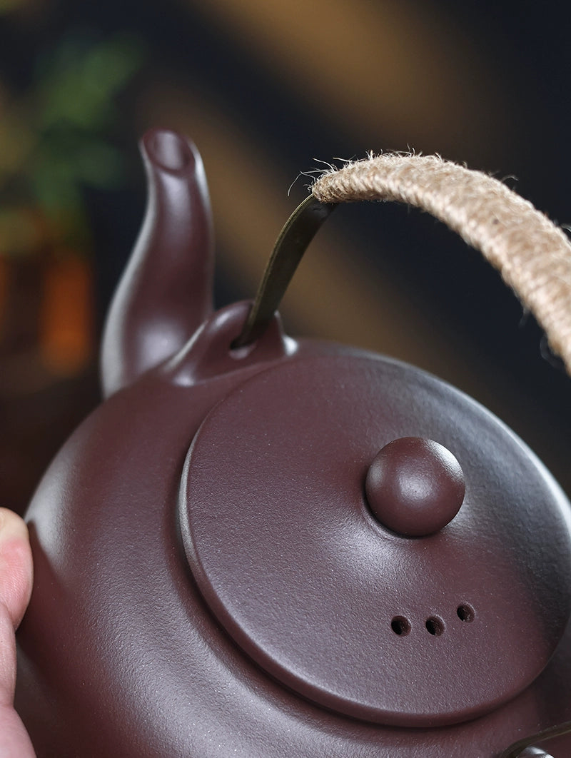 Yixing purple clay ore teapot 1050ml large handle