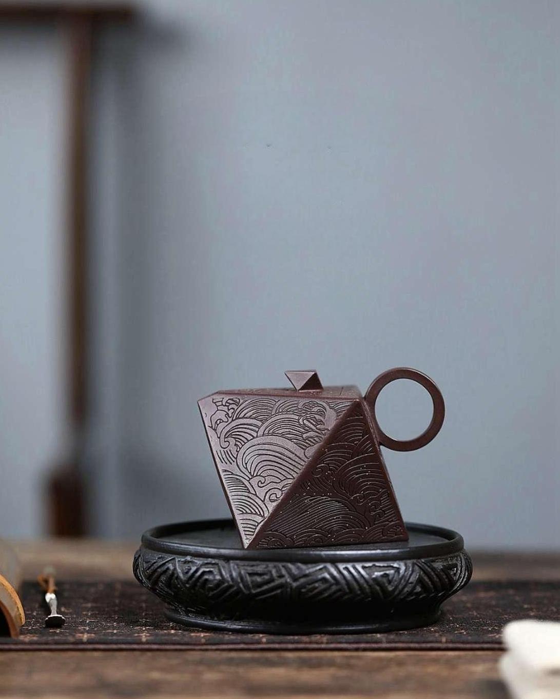 Yixing Purple Clay "Octagonal Insight" Zisha Teapot