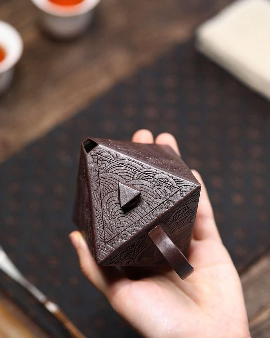 Yixing Purple Clay "Octagonal Insight" Zisha Teapot