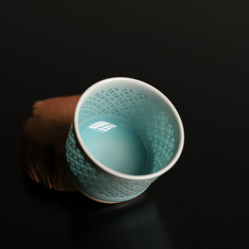 Longquan Celadon Linglong Teacup 70ml