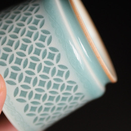 Longquan Celadon Linglong Teacup 70ml