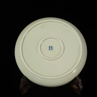 Jingdezhen Underglaze Blue-and-White Hand-Painted Peony Tea Tray