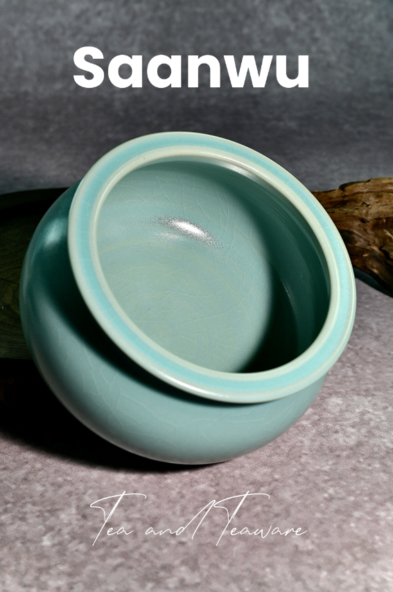 Unique Piece Ru Ware Original Mineral Sky Blue Glaze Tea Waste Bowl (Cha Xi) 1250ml