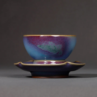 Jun Ware Handcrafted  "Pear-Shaped" Kiln-Transmutation Teaset
