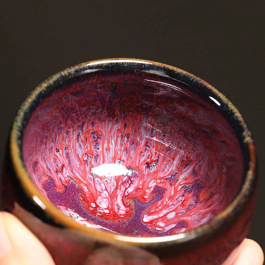 Jun Ware "Flame Glaze" Luohan Teacup 60ml