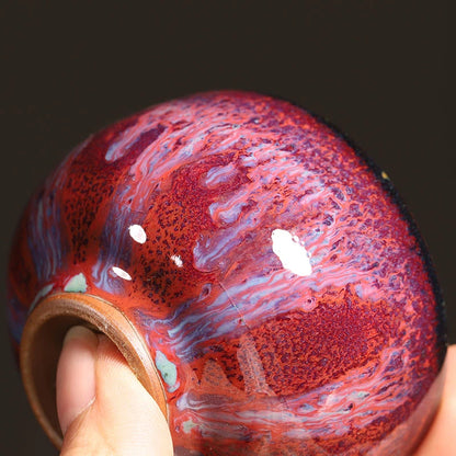 Jun Ware "Flame Glaze" Luohan Teacup 60ml