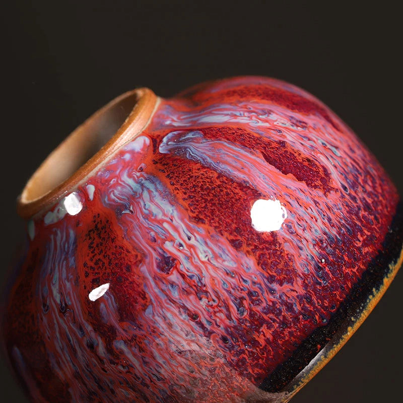 Jun Ware "Flame Glaze" Luohan Teacup 60ml