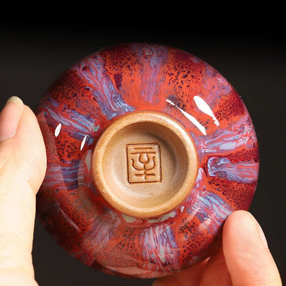 Jun Ware "Flame Glaze" Luohan Teacup 60ml