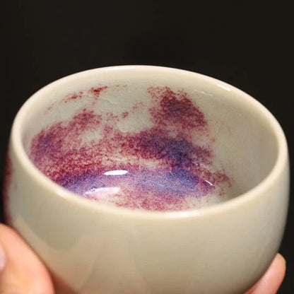 Jun Ware Crimson Red Glazed Teacup 110ml