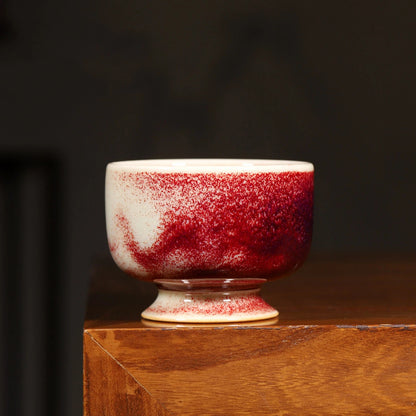 Jun Ware Crimson Red Glazed Teacup 110ml