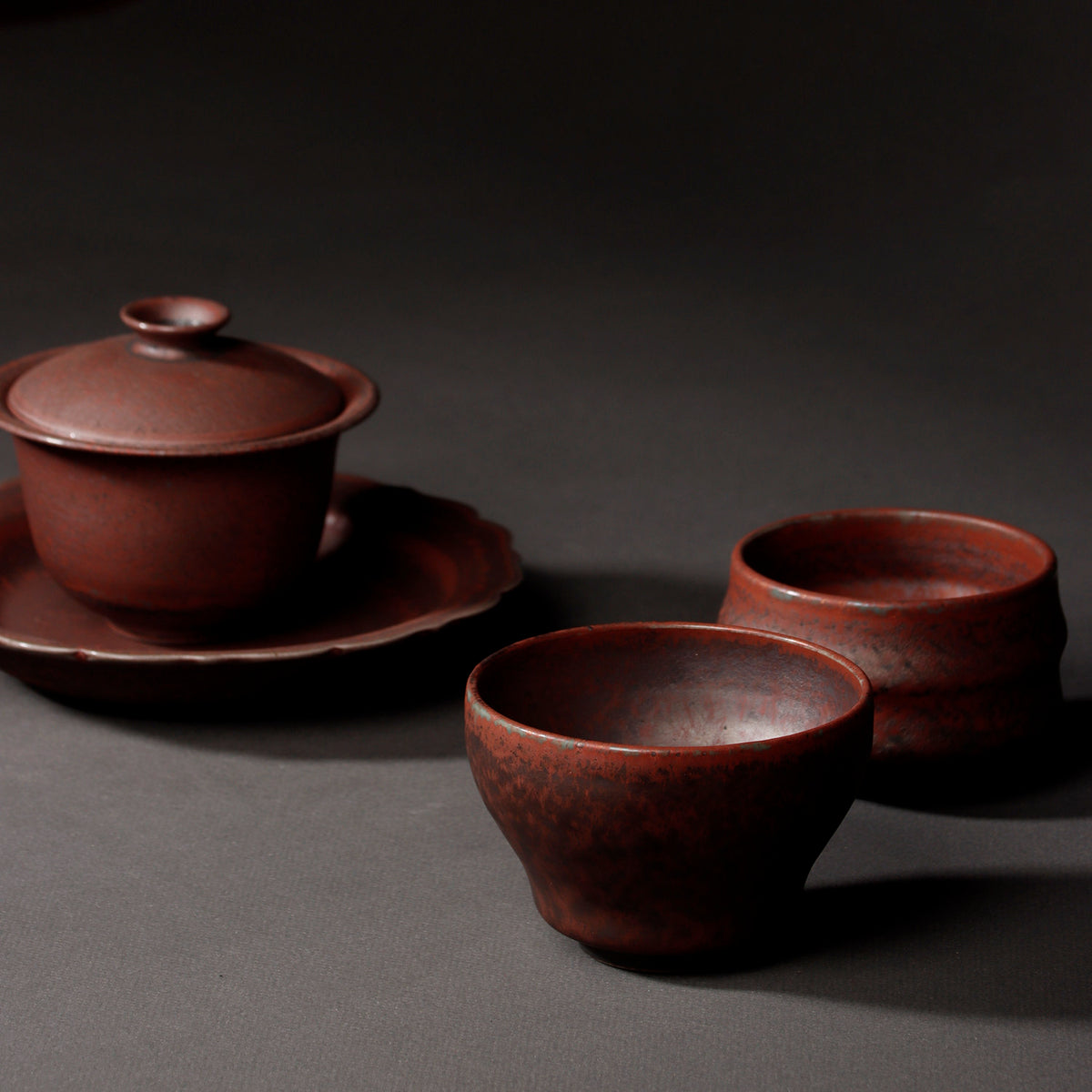 Jun Ware Charcoal-Fired Gilded Bronze Gaiwan 150ml
