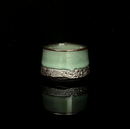 Longquan Celadon Pflaumengrün Teetasse Teezubereitung Einzelbecher