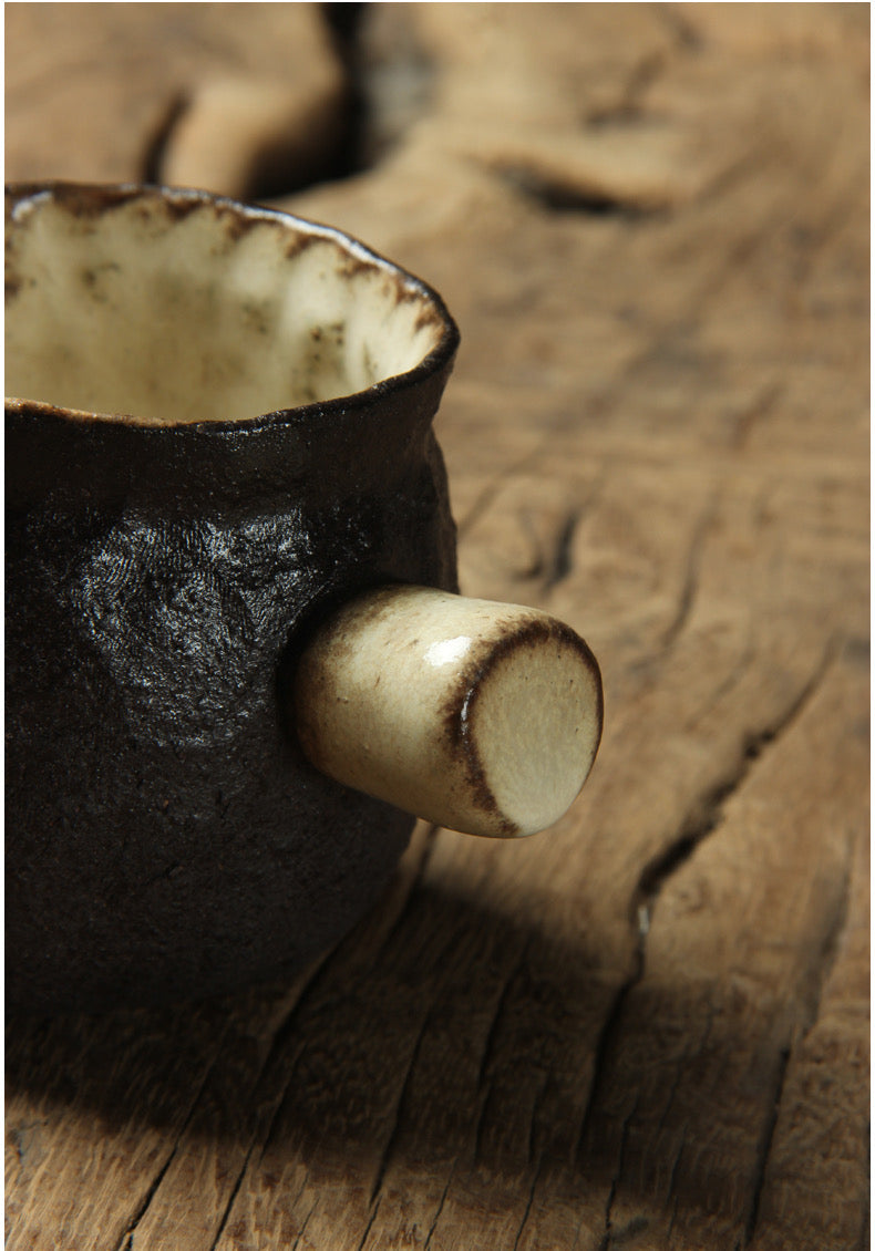 Wabi-sabi Style Coarse Pottery Fairness Cup