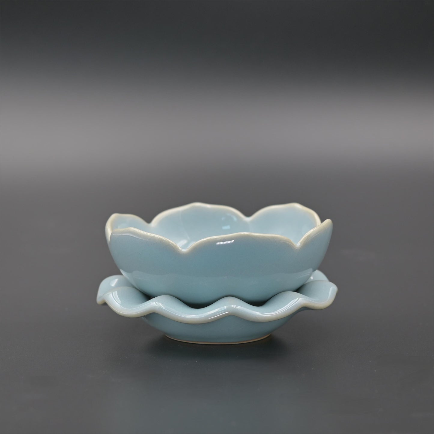 Ru Porcelain (Ruyao) Lotus Shape Tea strainer /Tea Filter Sky-Blue