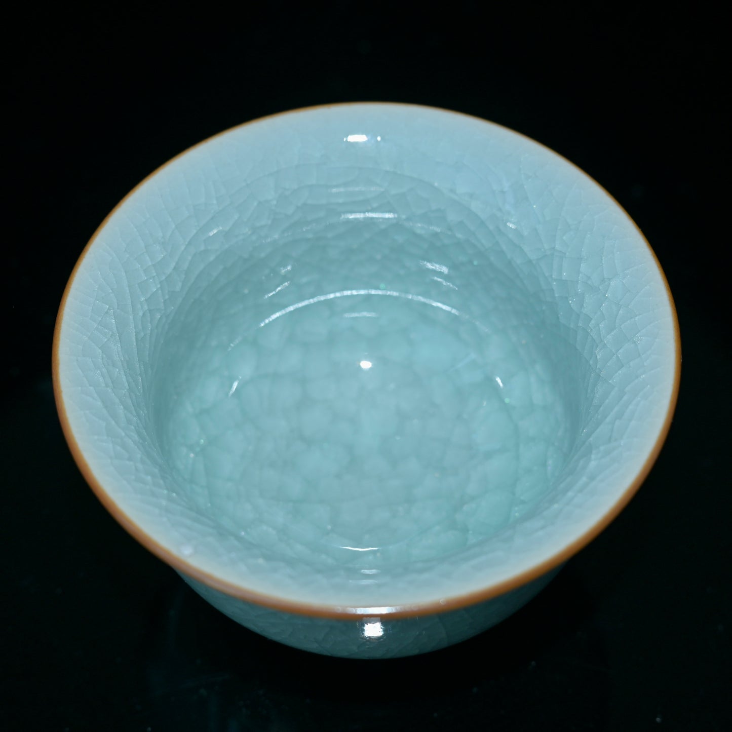 Ru Porcelain Ice-cracks Glaze Press Hand Cup