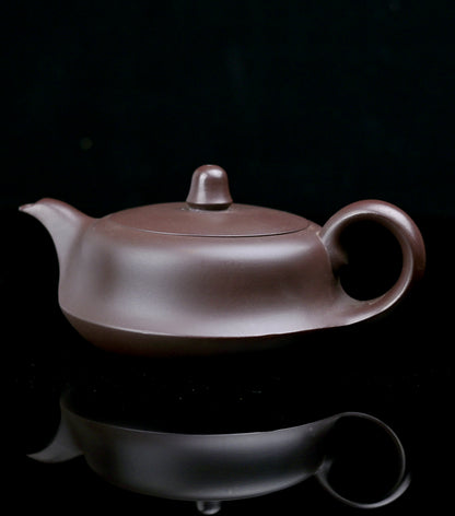 Théière en terre cuite pourpre semi-artisanale Pot Zisha de Yixing.