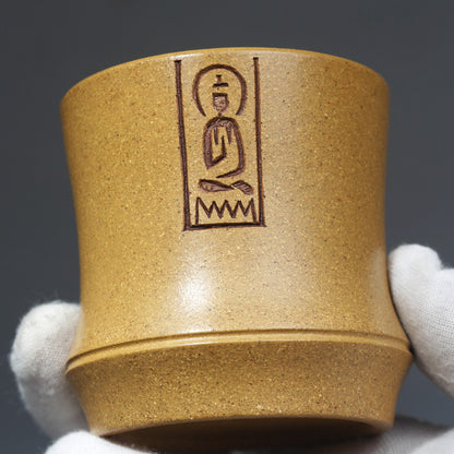 Tasse à thé Zisha Yixing en argile violette Huangjiangpo (Duan jaune) style Zen