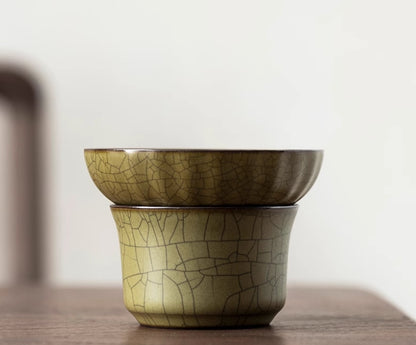 12-teiliges Longquan Celadon Ge-Brennerei Tee-Set