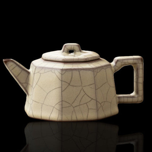 Longquan Celadon Ge Kiln Octagonal Teapot