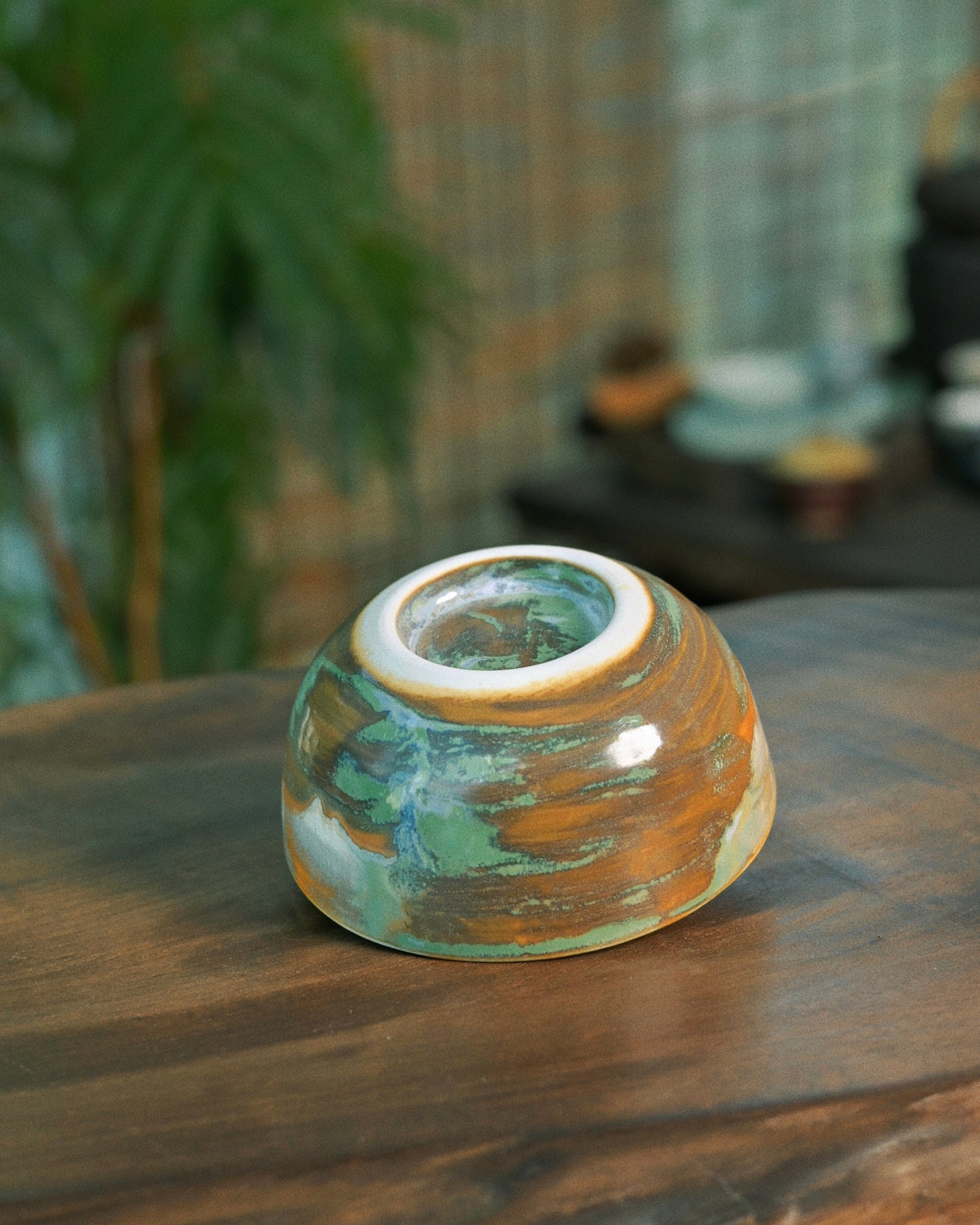 Unique Piece Jingdezhen Handmade Underglaze Colored Teacup 60ml