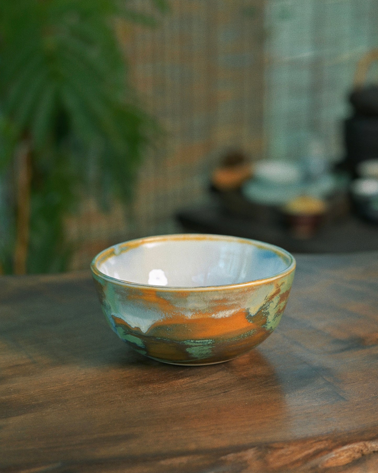 Unique Piece Jingdezhen Handmade Underglaze Colored Teacup 60ml