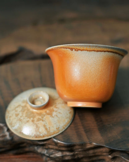 Gaiwan Jingdezhen en bois cuit, pièce unique 140ml