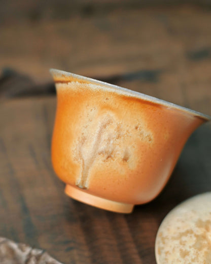 Gaiwan Jingdezhen en bois cuit, pièce unique 140ml
