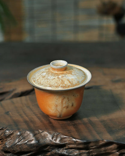Gaiwan Jingdezhen en bois cuit, pièce unique 140ml