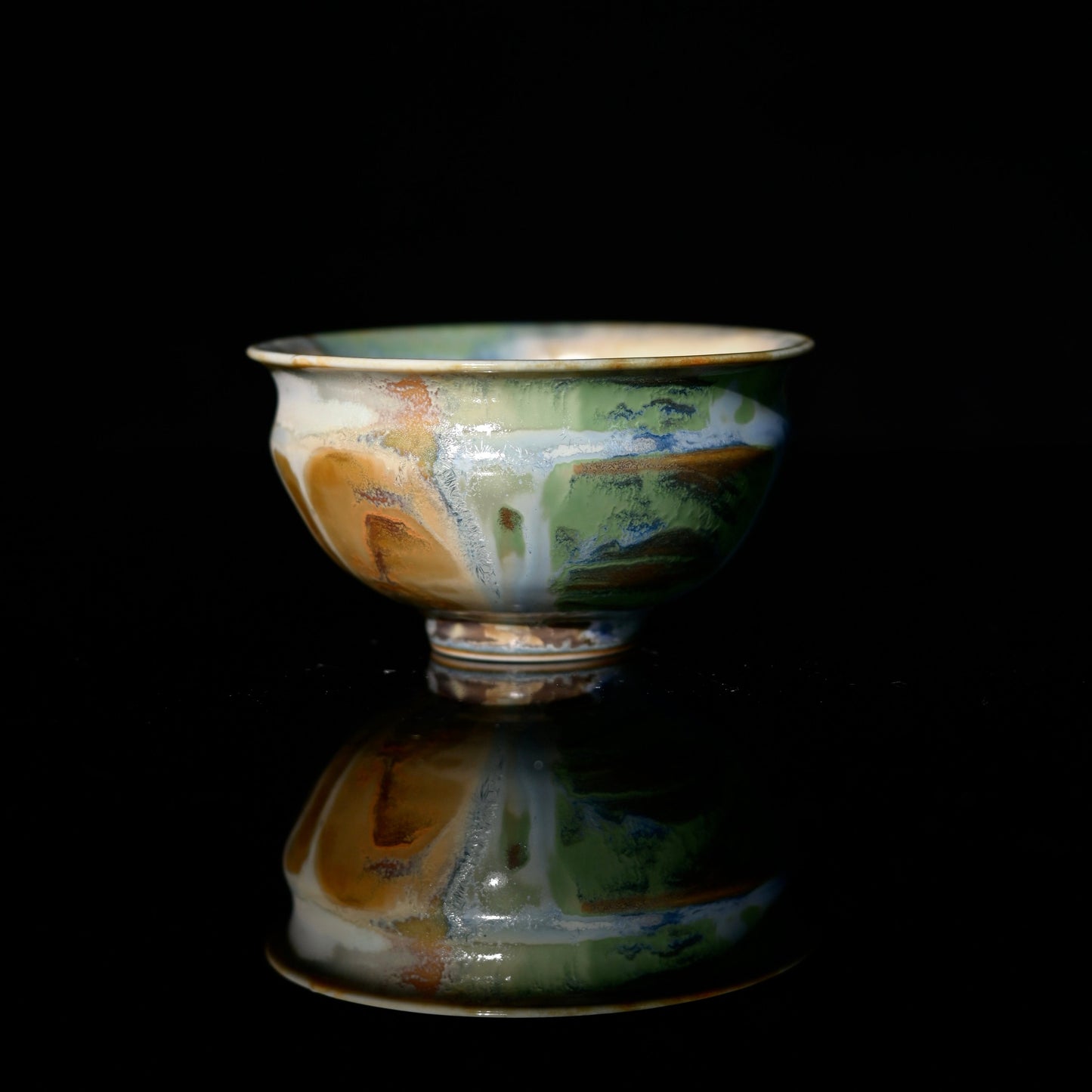 Unique Piece Jingdezhen Handmade Underglaze Colored Teacup 80ml