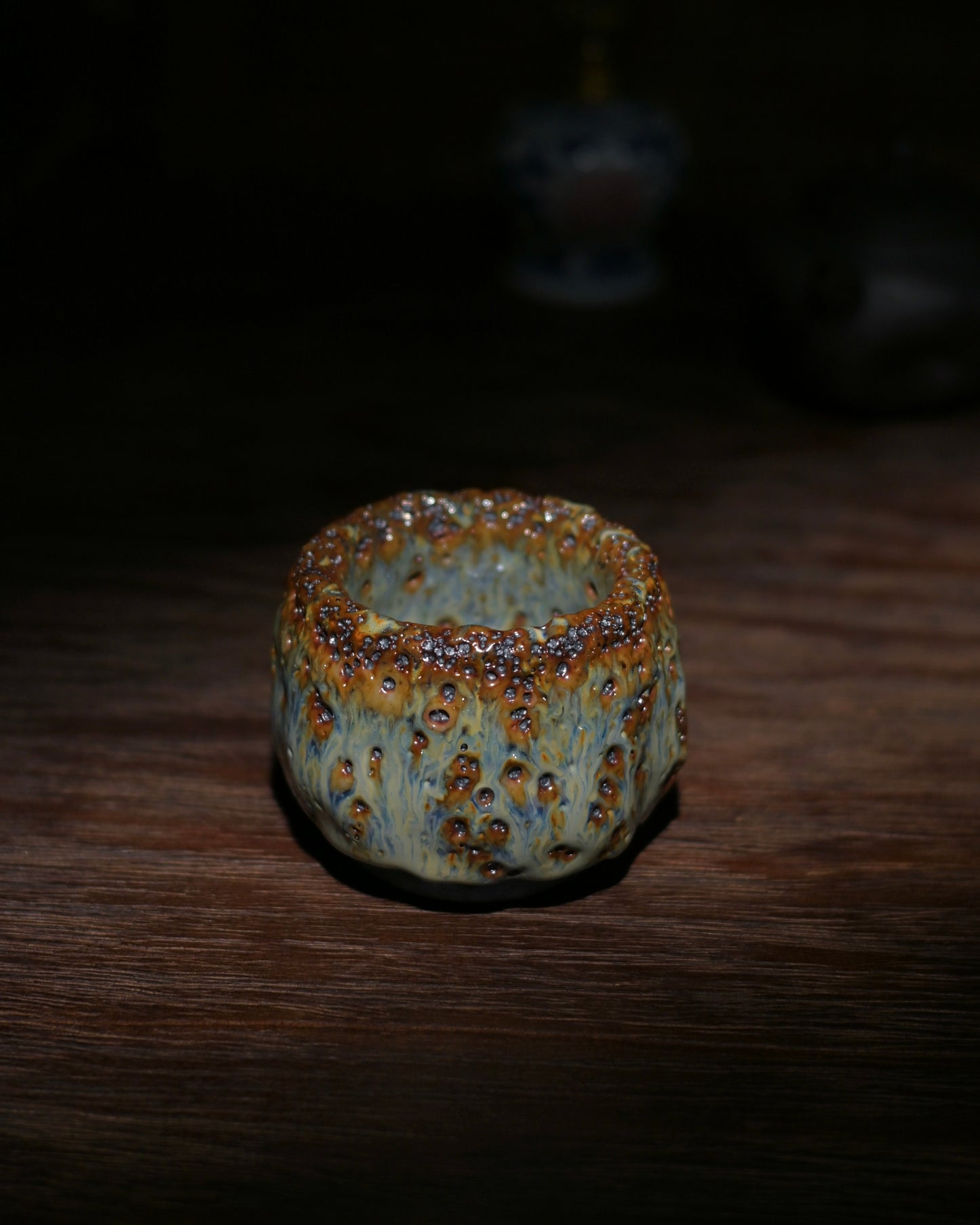 Unique Piece Wabi-Sabi Shino Ware Kiln-Transformation Teacup