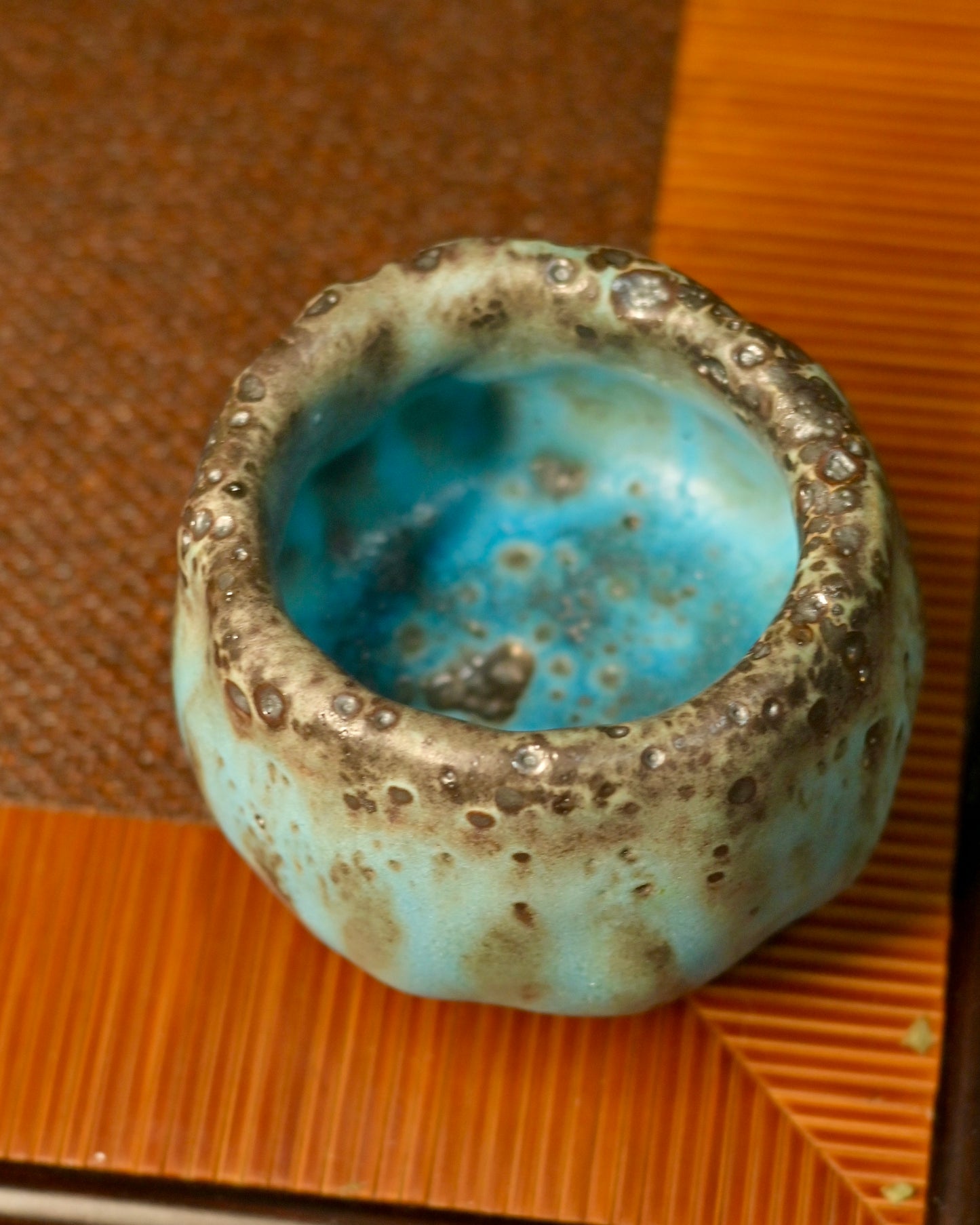 Unique Piece Wabi-Sabi Shino Ware Kiln-Transformation Teaset 120ml