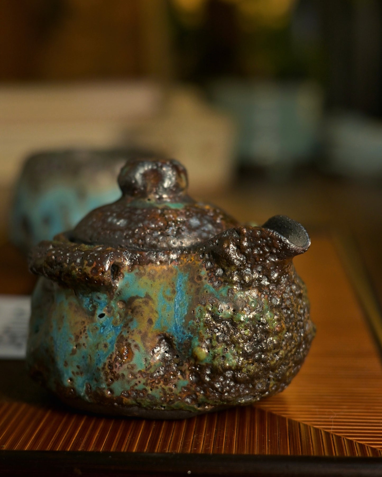 Unique Piece Wabi-Sabi Shino Ware Kiln-Transformation Teaset 120ml
