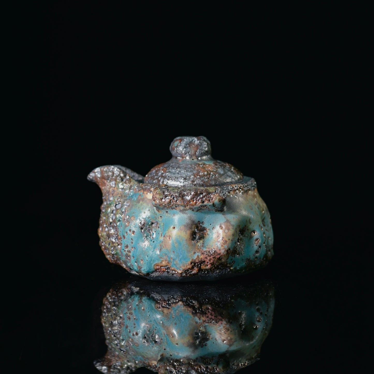 Unique Piece Wabi-Sabi Shino Ware Kiln-Transformation Teaset 120ml