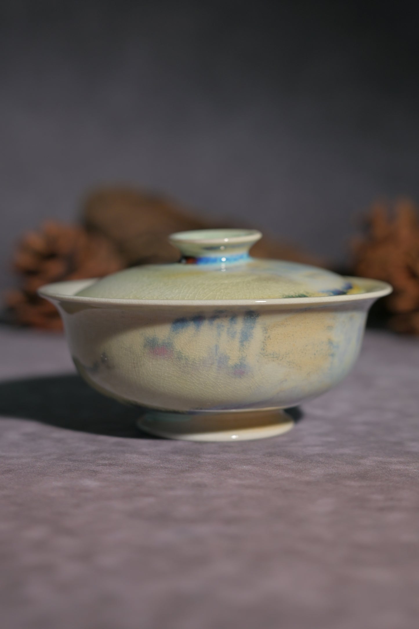 Unique Piece Wood-Fired "Flat Ingot" Gaiwan 110ml