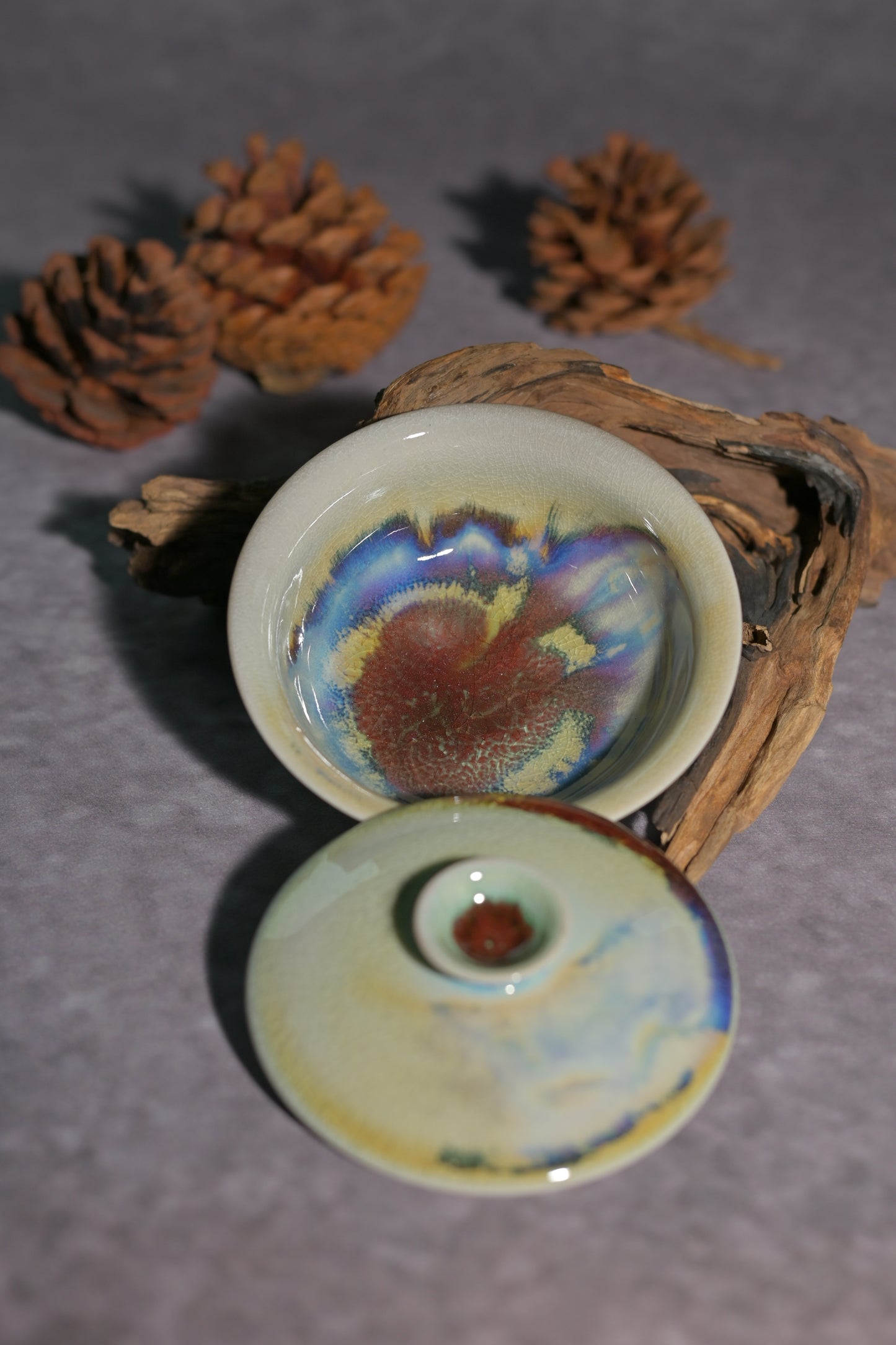 Unique Piece Wood-Fired "Flat Ingot" Gaiwan 110ml