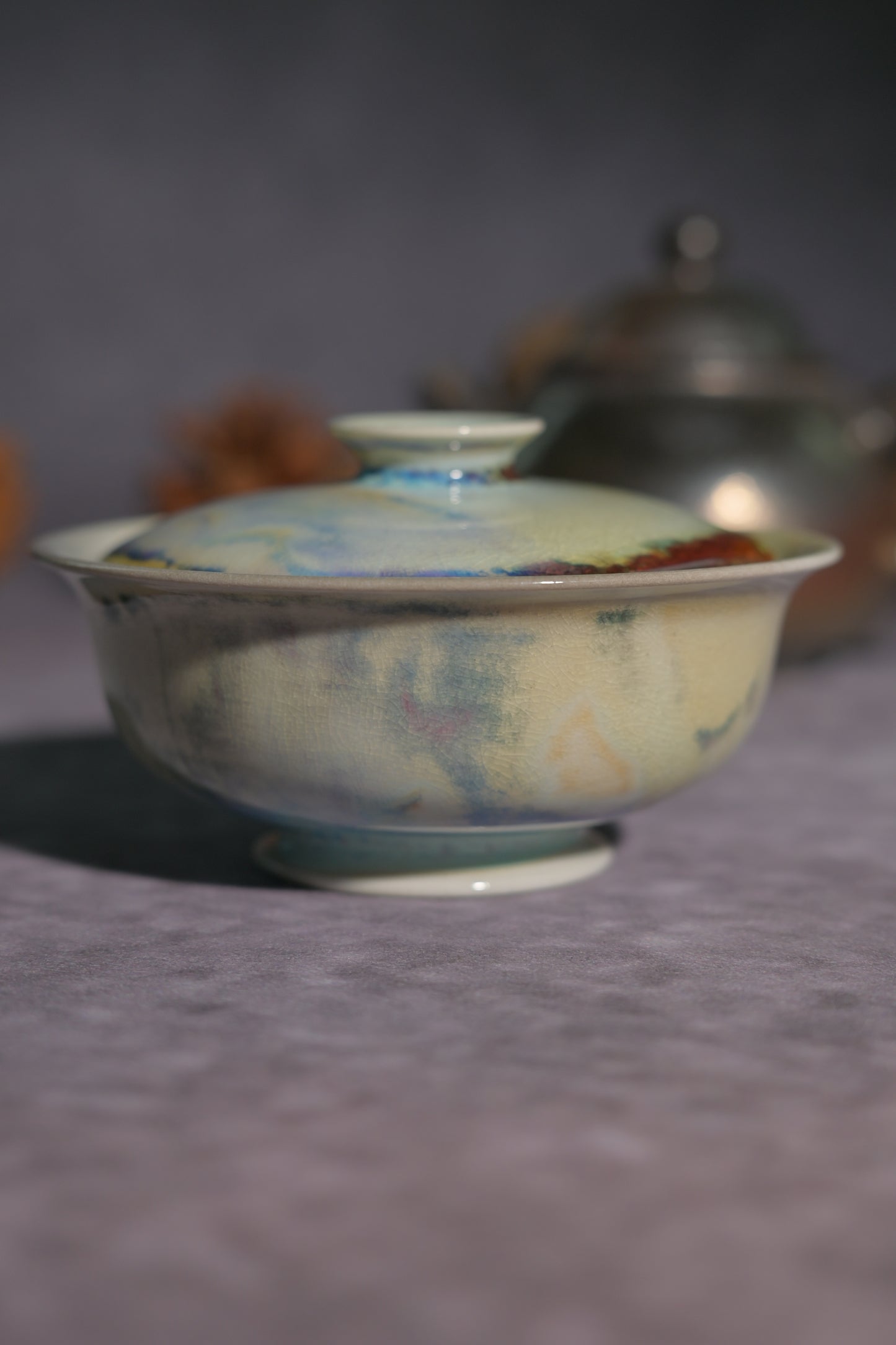 Unique Piece Wood-Fired "Flat Ingot" Gaiwan 110ml