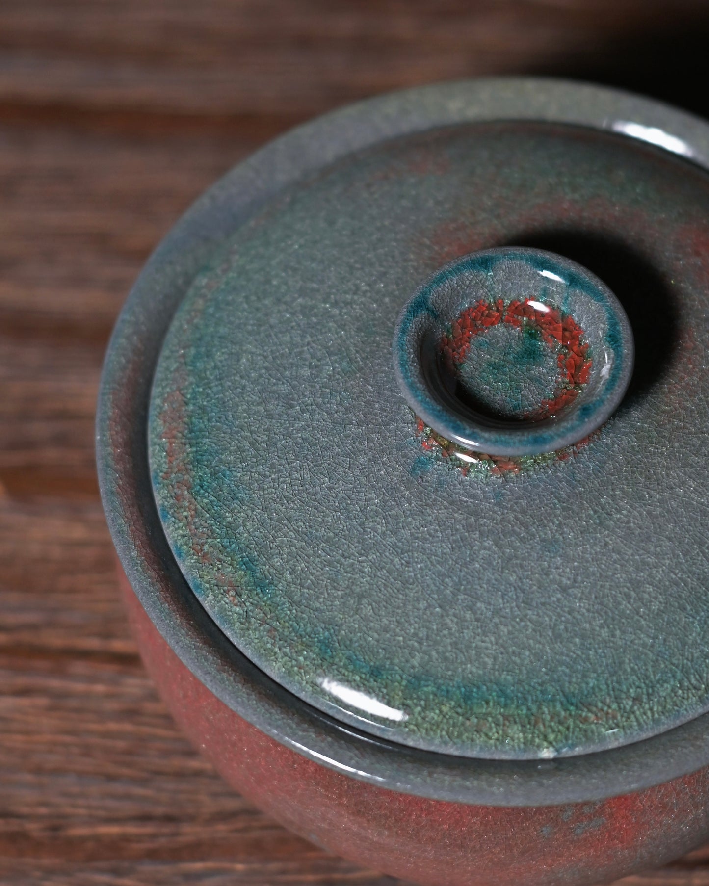 Unique Piece Wood-Fired Soda Kiln Kohiki Green Gaiwan 120ml