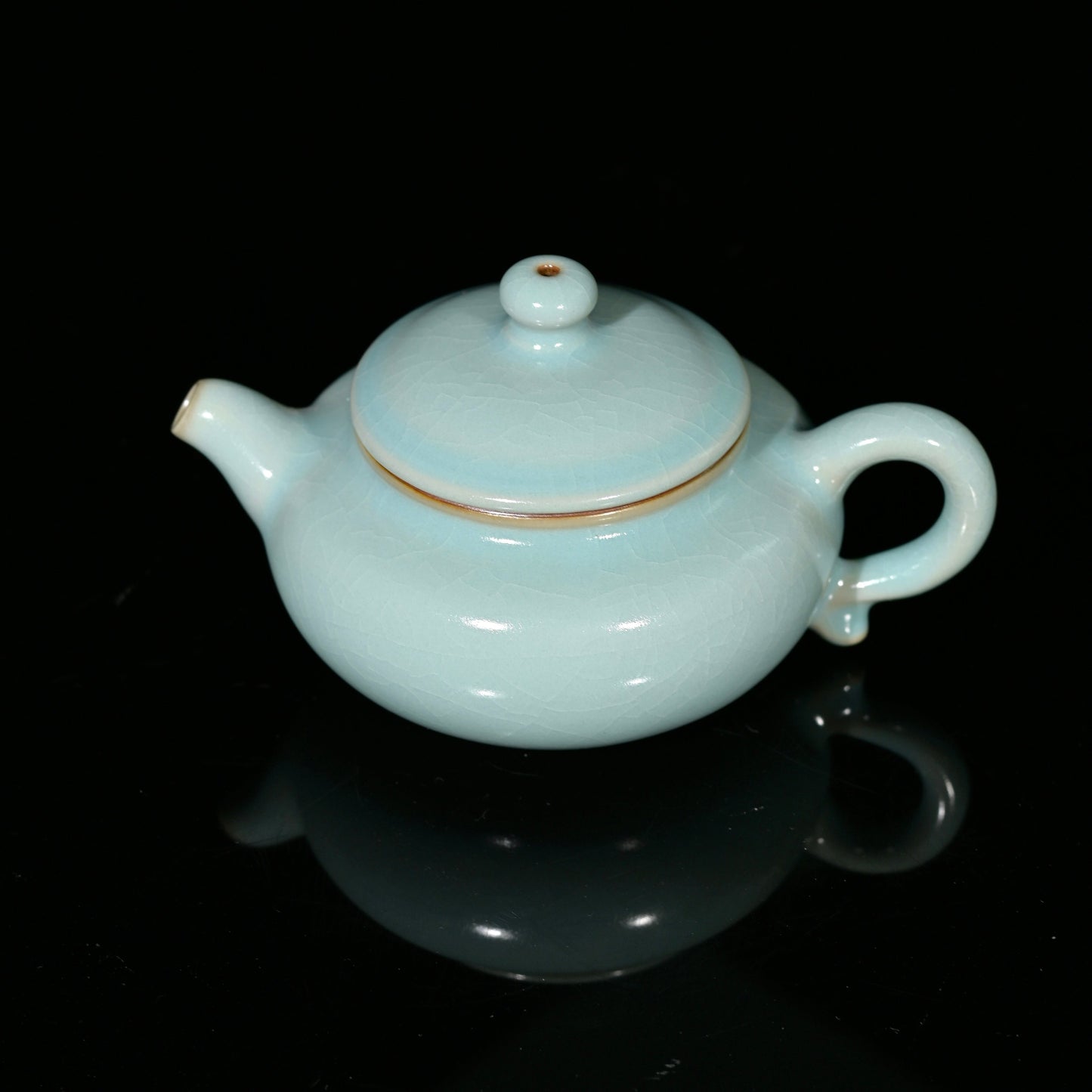 Ru Porcelain Vintage Glaze Archaized Teapot 180ml