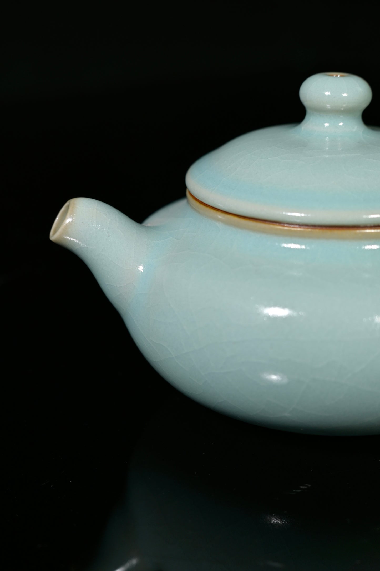 Ru Porcelain Vintage Glaze Archaized Teapot 180ml
