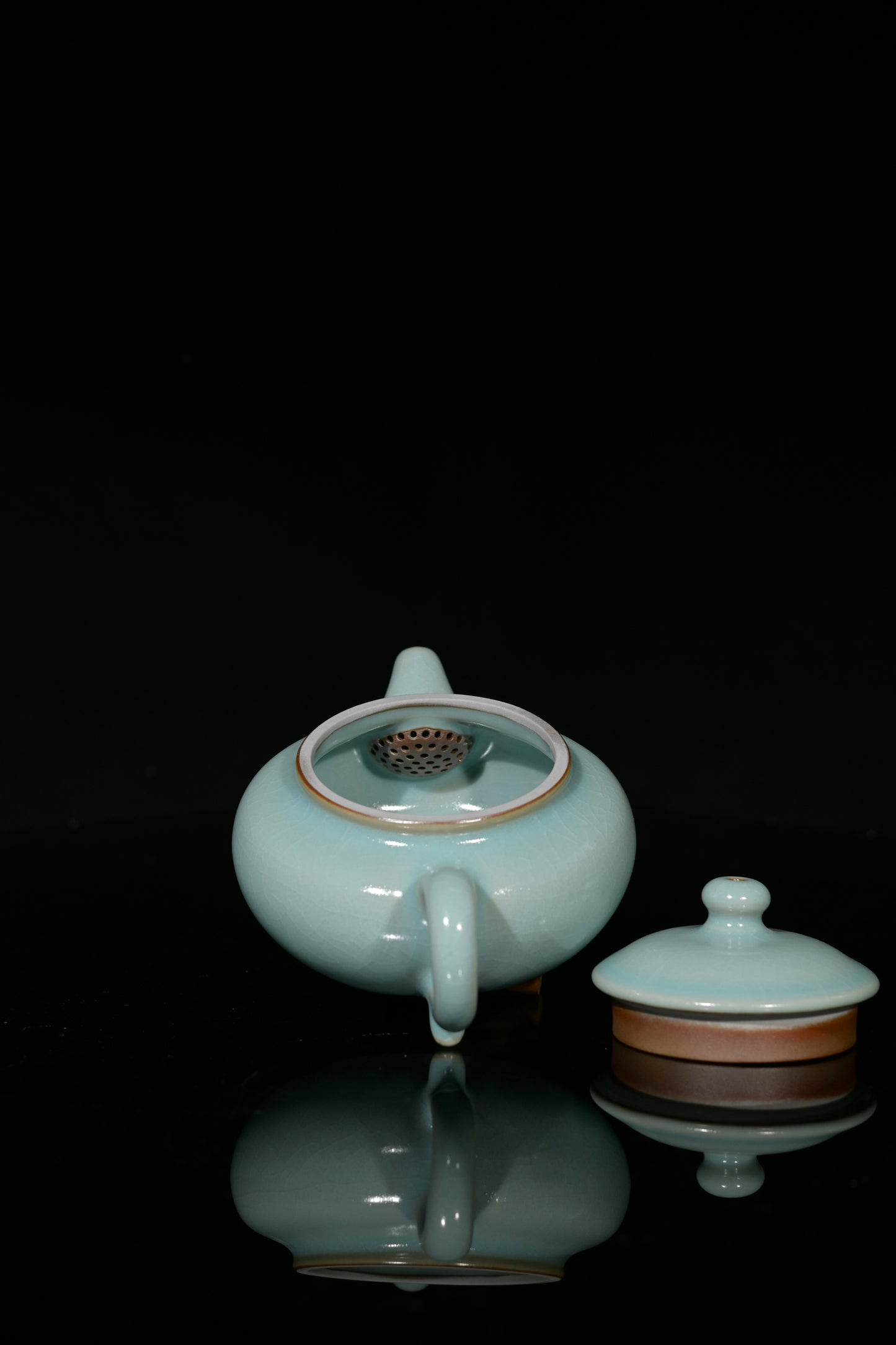 Ru Porcelain Vintage Glaze Archaized Teapot 180ml