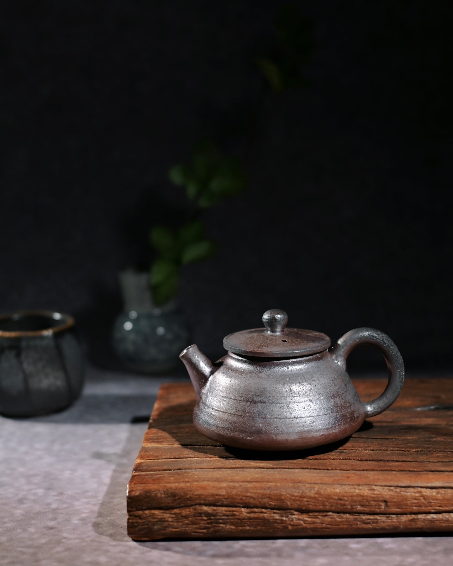 Unique Piece Handcrafted and Wood-fired Coarse Clay Teapot 150ml