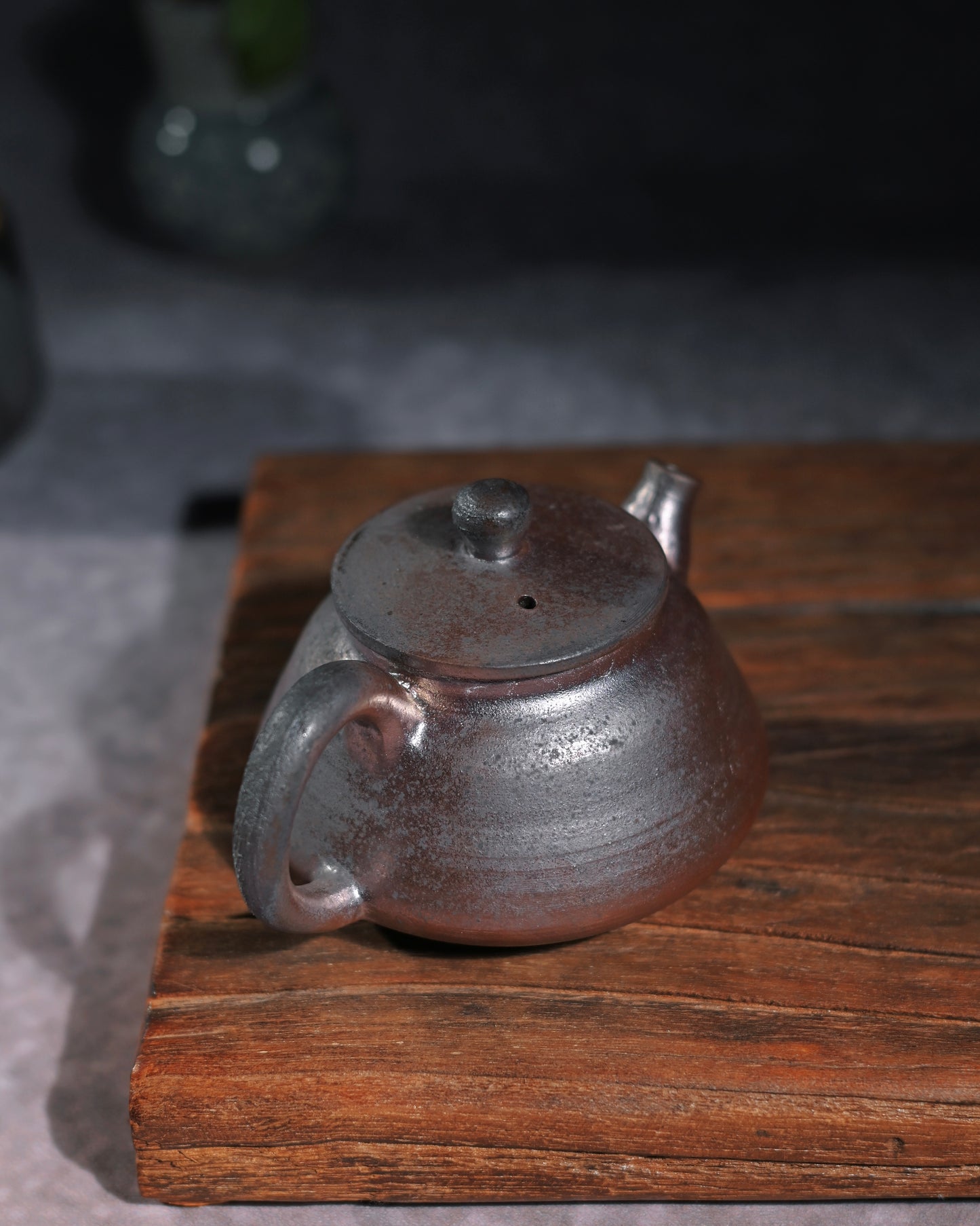 Unique Piece Handcrafted and Wood-fired Coarse Clay Teapot 150ml