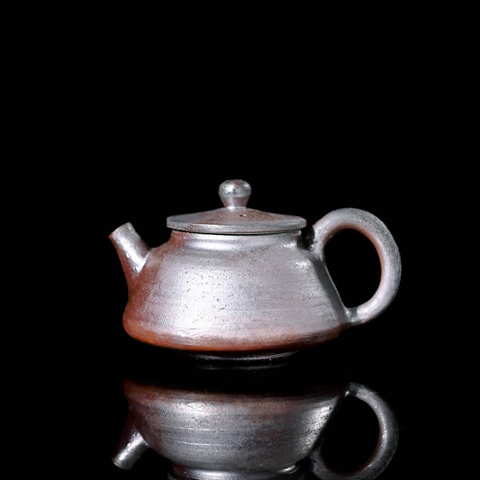 Unique Piece Handcrafted and Wood-fired Coarse Clay Teapot 150ml