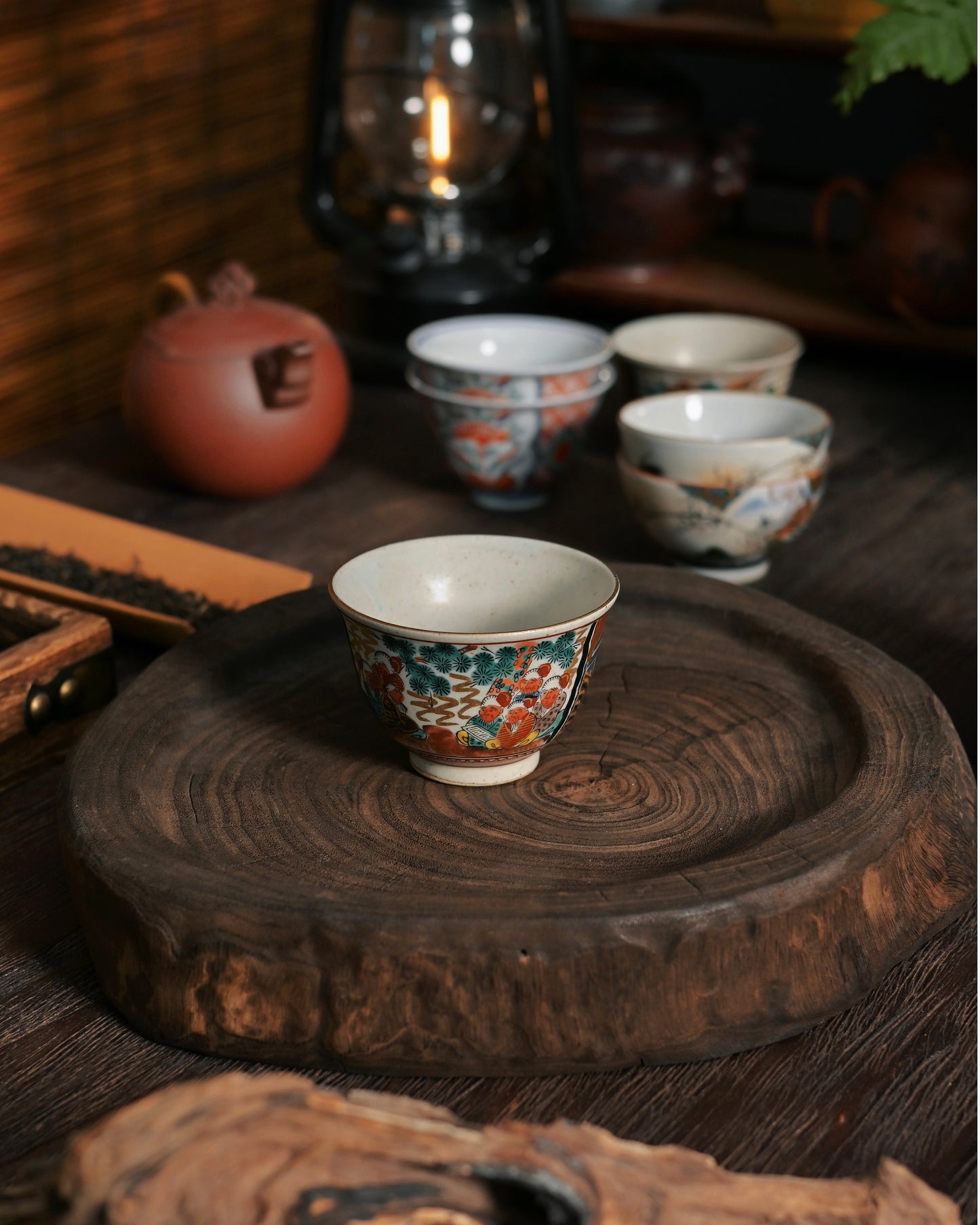 Vintage Japanese Kutani Ware Tea Cup Set – 6 Cups