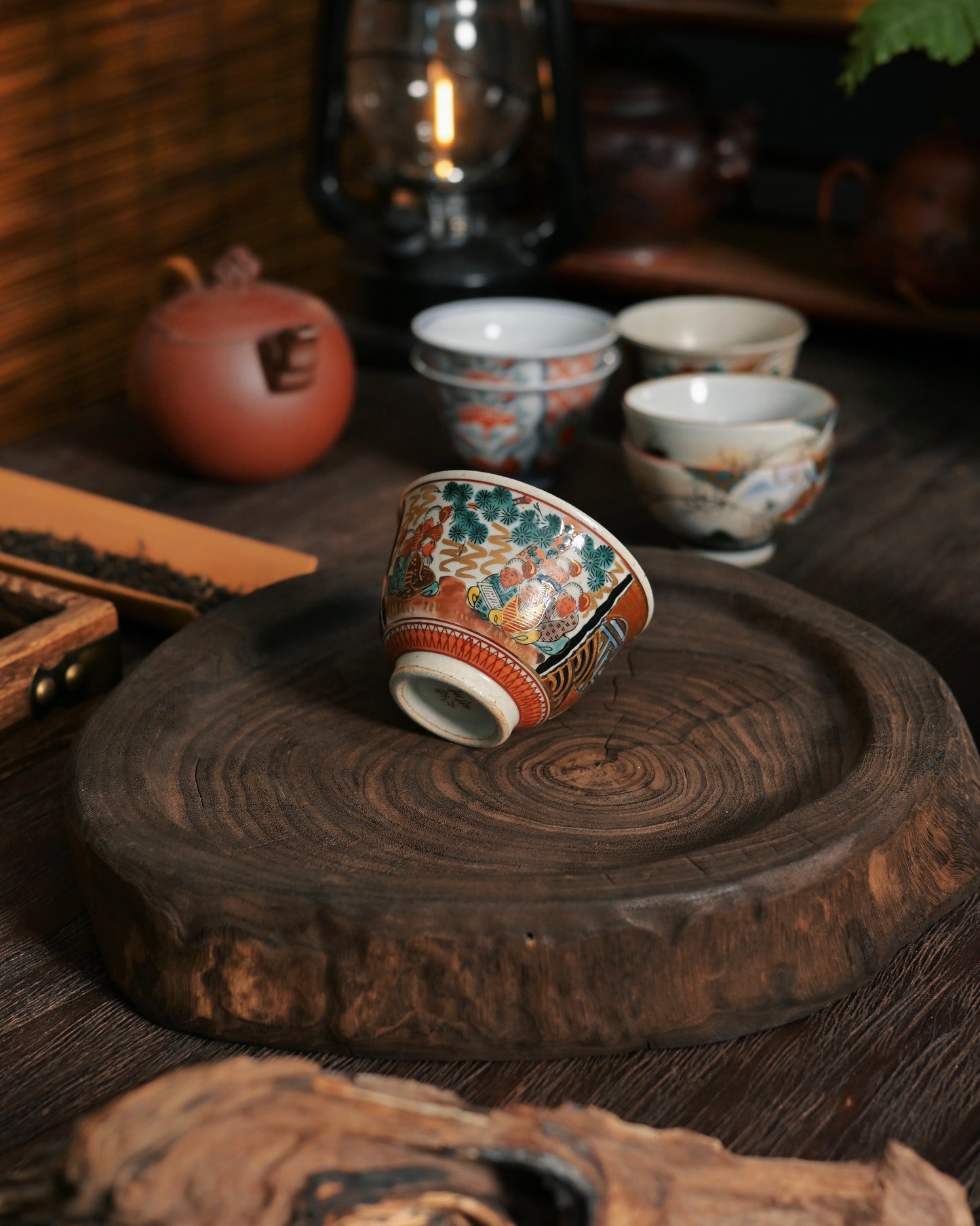 Vintage Japanese Kutani Ware Tea Cup Set – 6 Cups