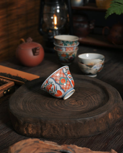 Vintage Japanisches Kutani-Porzellan Teeservice – 6 Tassen